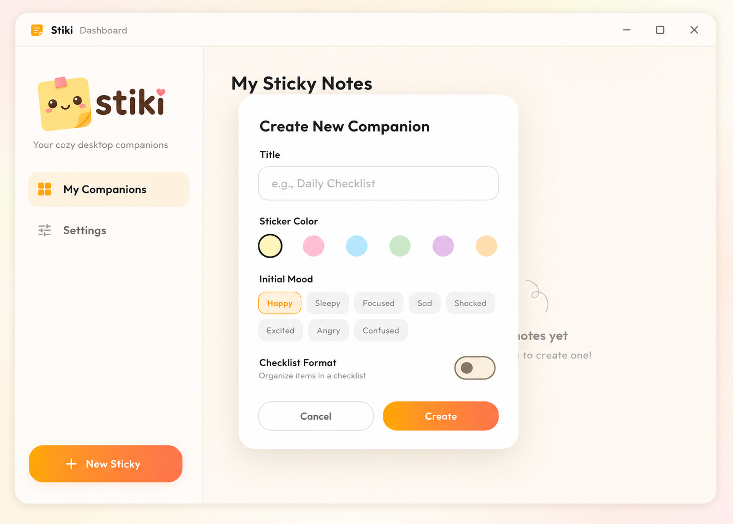 Stiki app preview 1
